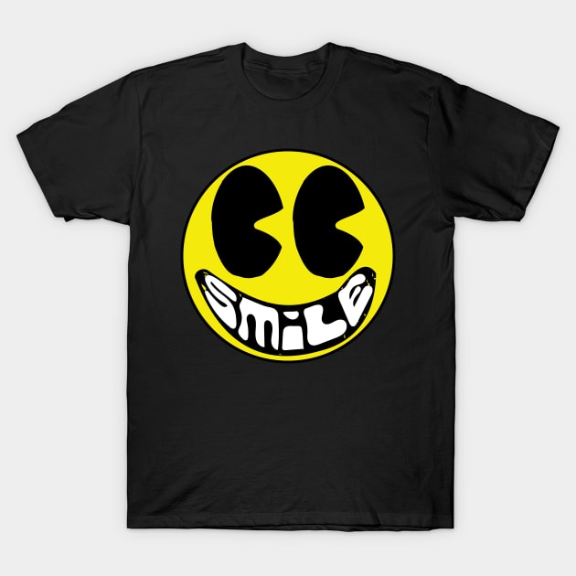 Big Eyes Smile Smiling Happy Face T-Shirt by pelagio